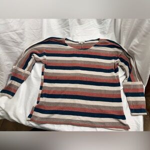 Chenault Striped Knit Sweater Women’s Medium Boho Neutral Long Sleeve Size XL